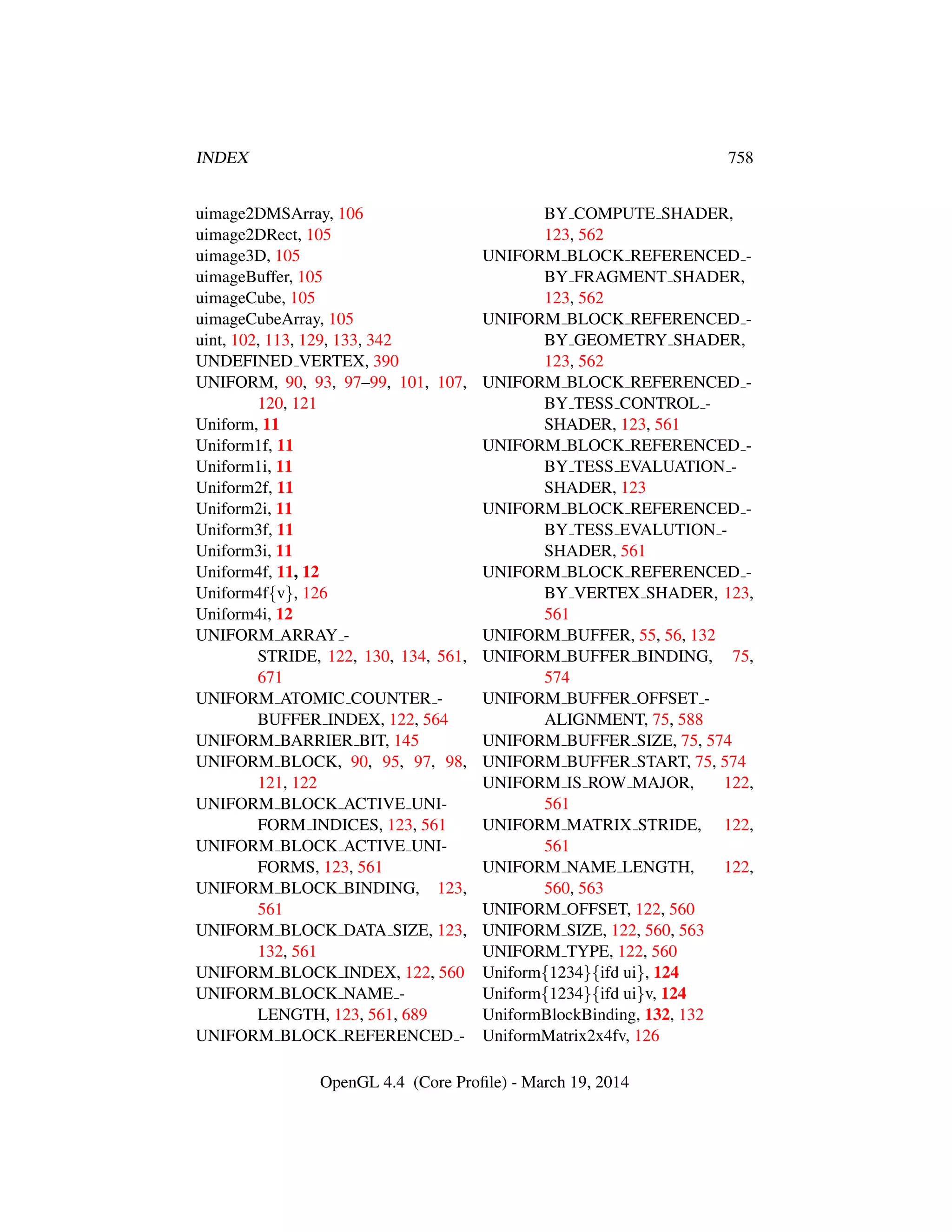 OpenGL Spec 4.4 Core