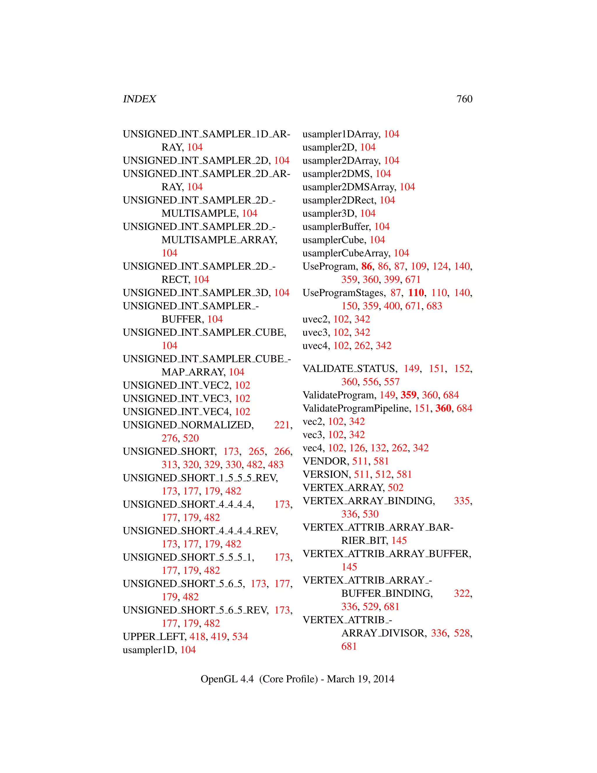 OpenGL Spec 4.4 Core