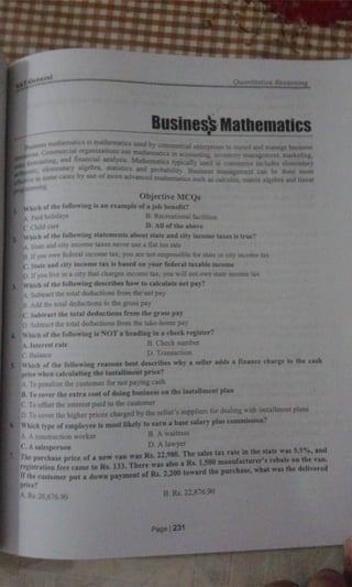 GAT General book Part 02: quantitative reasoning a