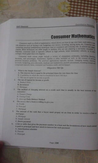 GAT General book Part 02: quantitative reasoning a