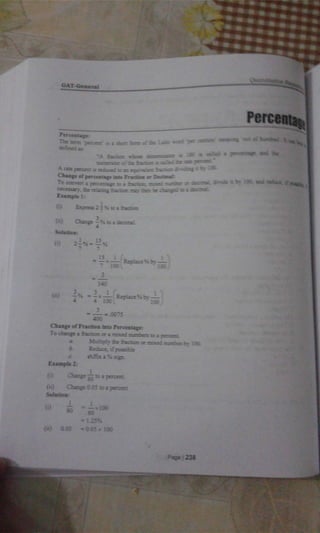 GAT General book Part 02: quantitative reasoning a