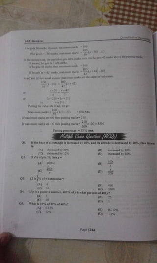 GAT General book Part 02: quantitative reasoning a