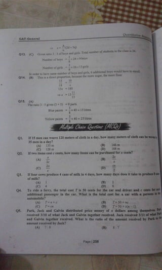 GAT General book Part 02: quantitative reasoning a