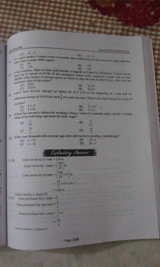 GAT General book Part 02: quantitative reasoning a