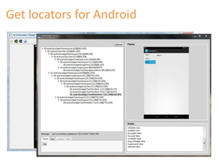 Get locators for Android 
 