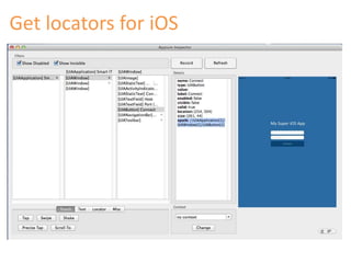 Get locators for iOS 
 