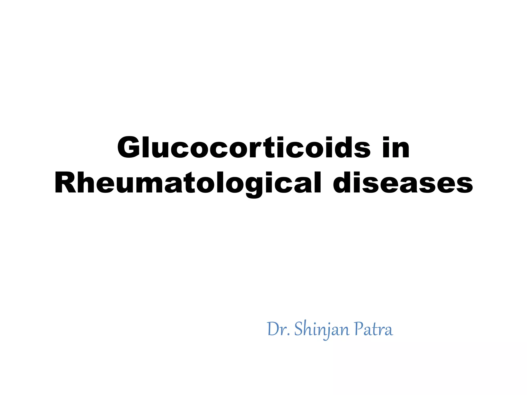 Glucocorticoids in rheumatological diseases | PPTX