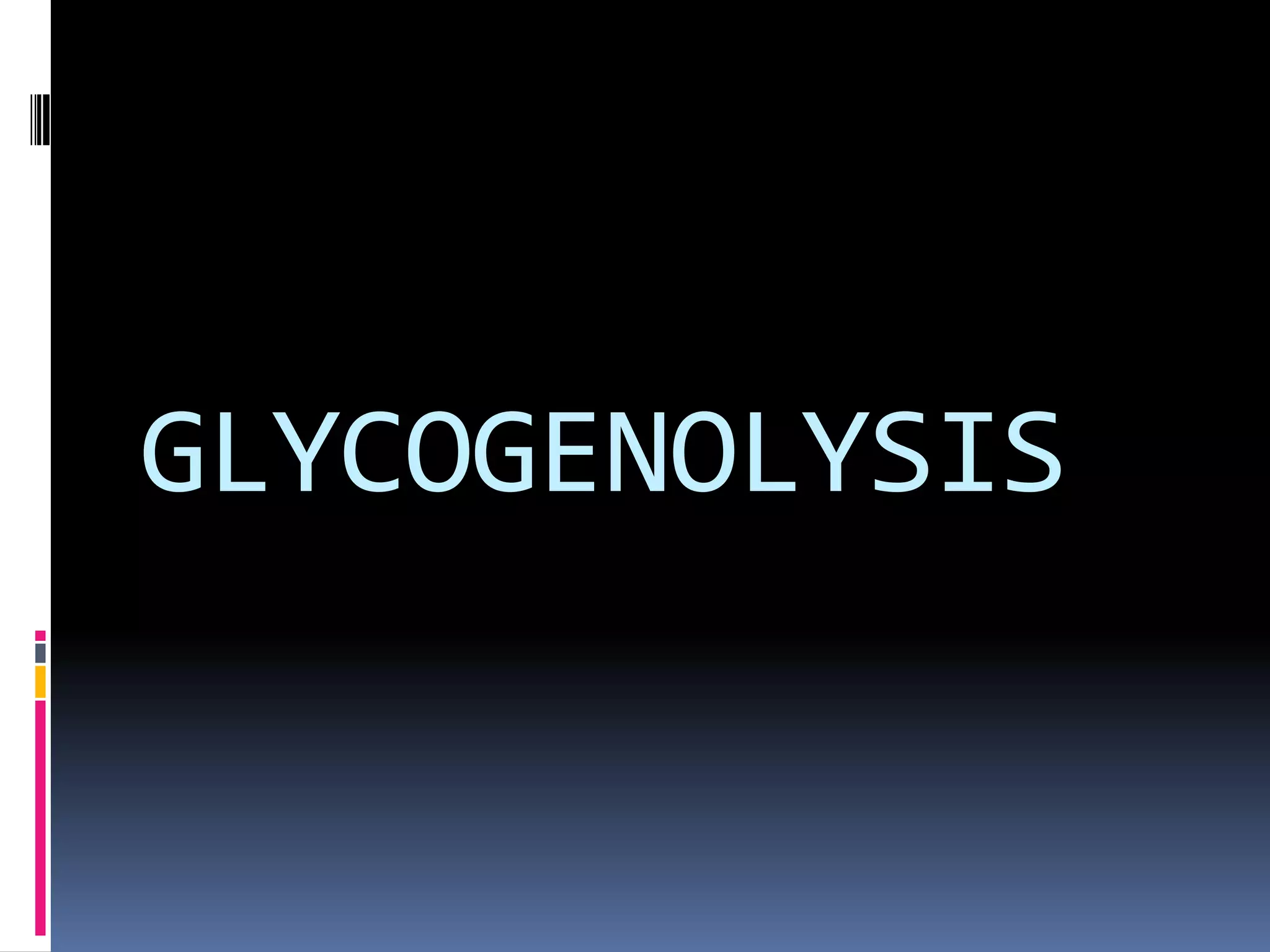 GLYCOGENOLYSIS
 