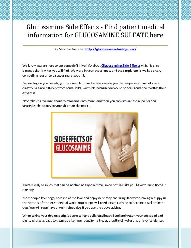 Glucosamine side effects