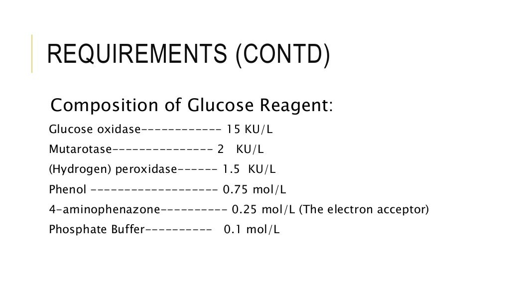Estimation Glucose in blood
