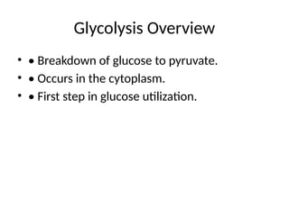 Glucose metabolism with flowchart made using ai | PPTX