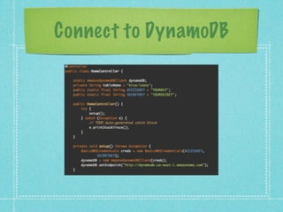 Connect to DynamoDB
 