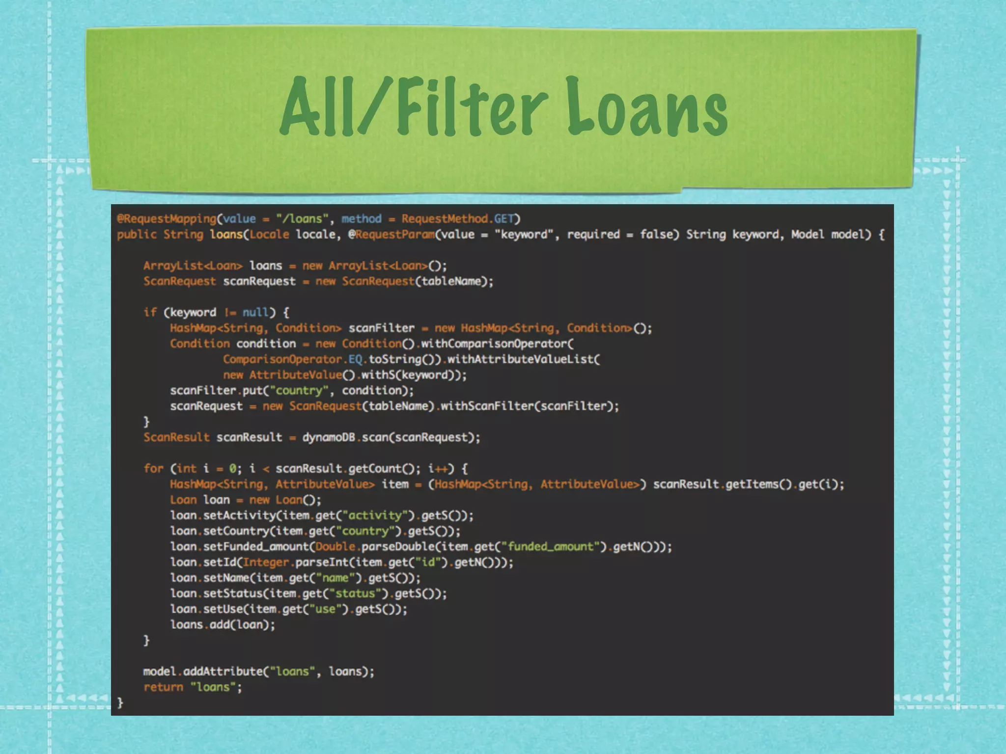 All/Filter Loans
 