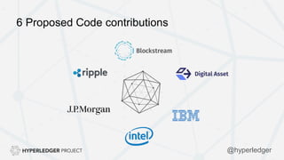 6 Proposed Code contributions
@hyperledger
 