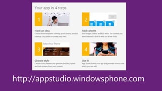 http://appstudio.windowsphone.com
 
