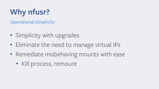 nfusr: a new userspace NFS client based on libnfs - Shreyas Siravara | PDF