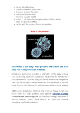 GLUTATHIONE - Most Powerful Antioxidant