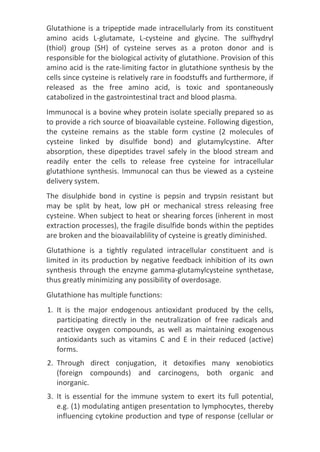 GLUTATHIONE - Most Powerful Antioxidant | PDF