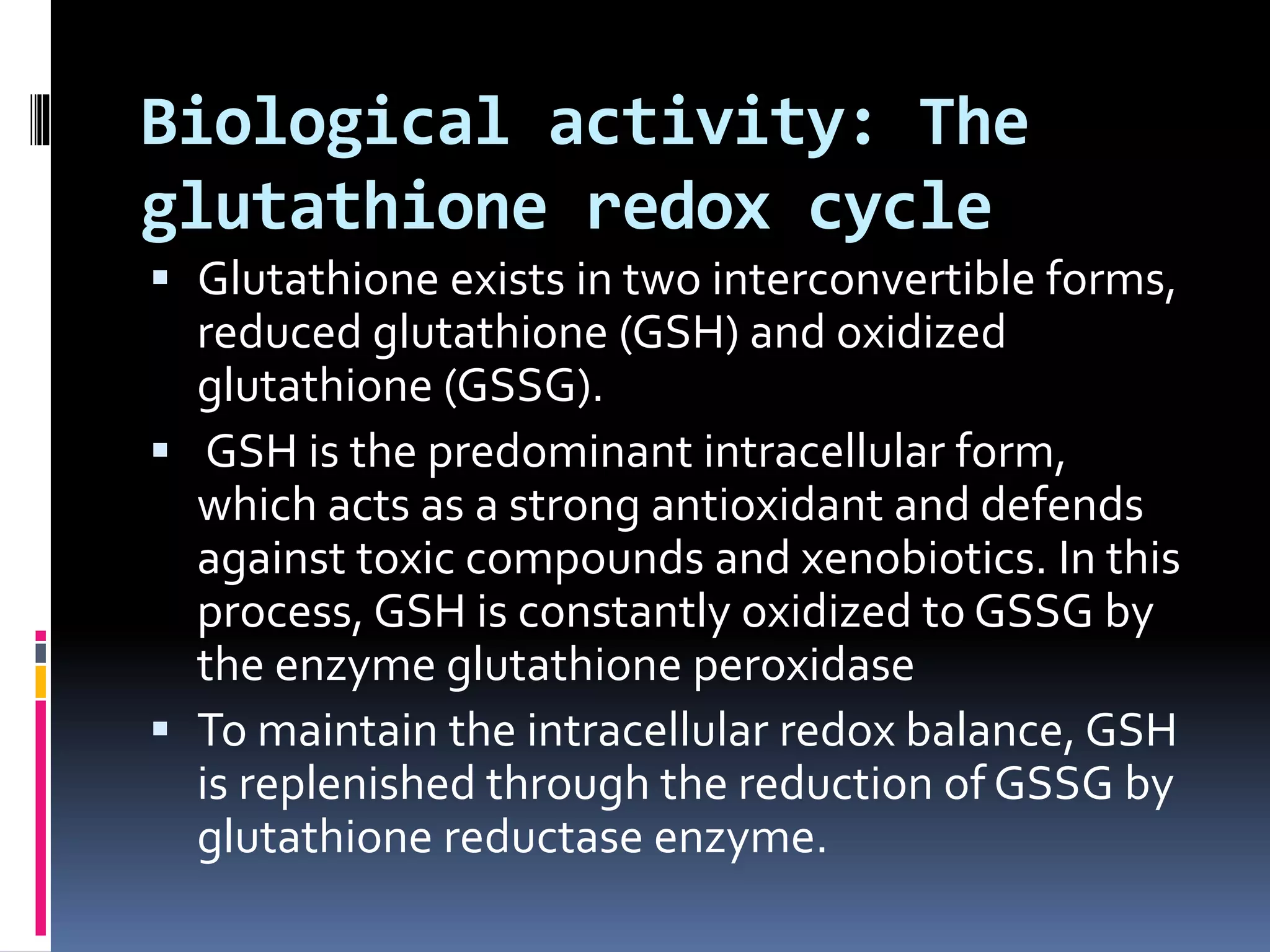 reduced oxidized glutathione glutathione.pptx