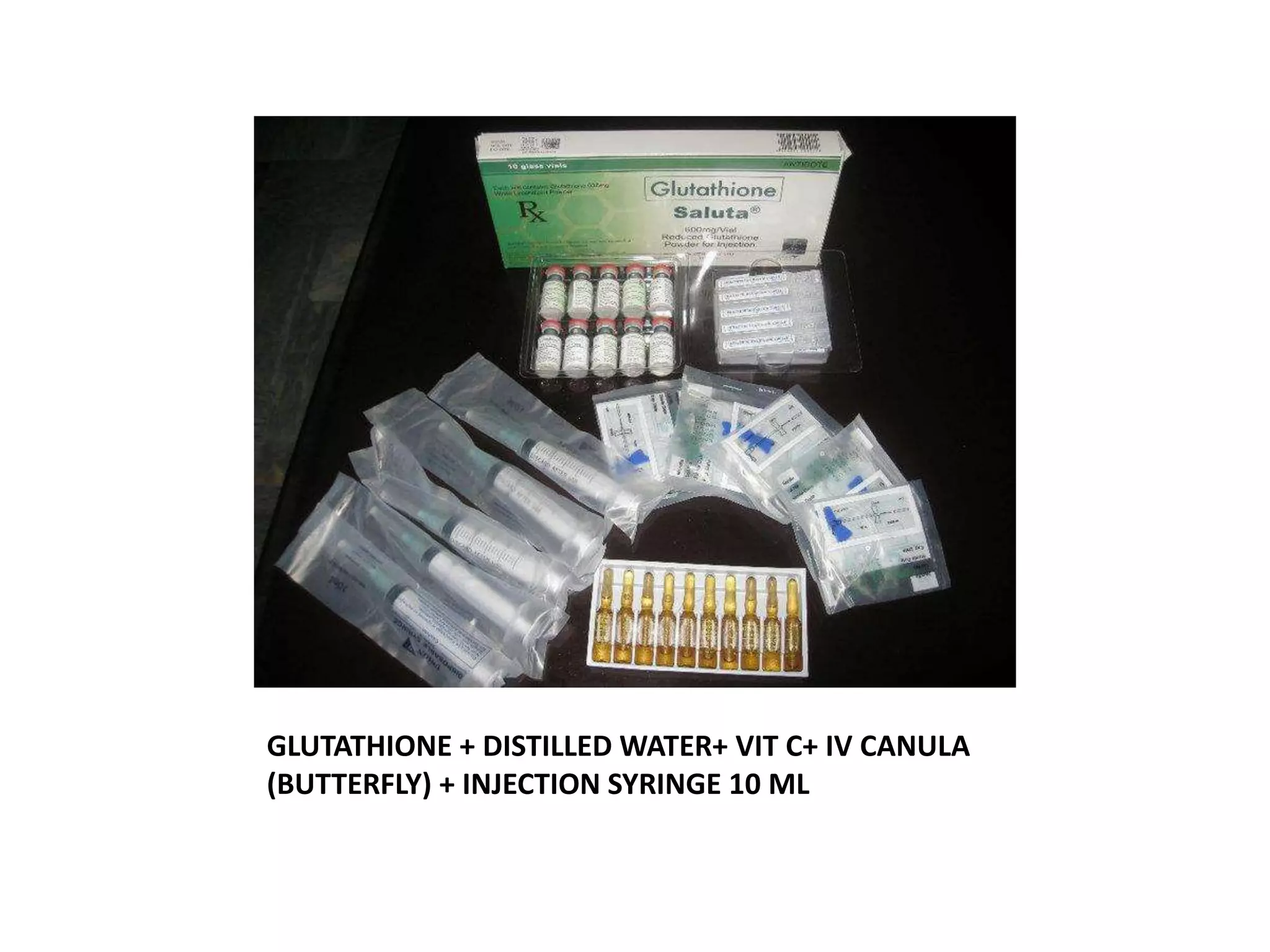 saluta injectable glutathione 600mg dr pravin Ingredient: Copper Tripeptide Vitamin B12 Side Effects: Quantity:Pack of 1
