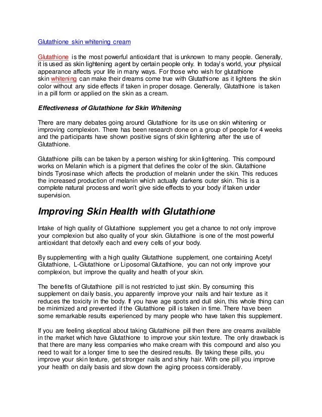 l glutathione uses