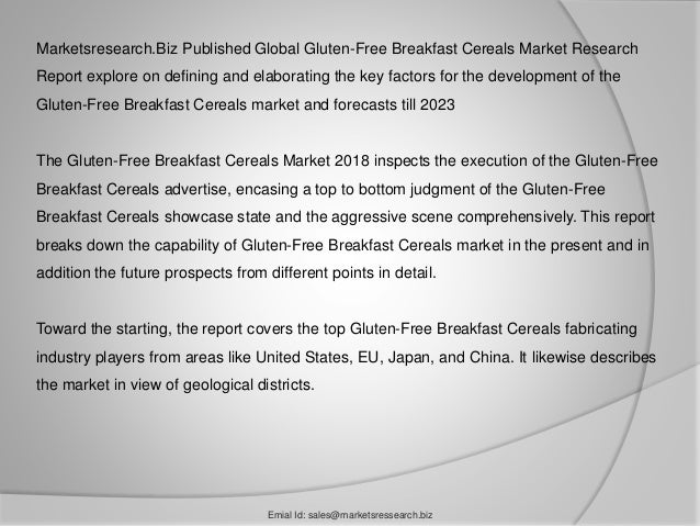 Global Gluten-Free Baked Goods Market Research Report 2018 ...