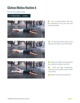 Gluteus medius-exercises-cheatsheet-p mc | PDF