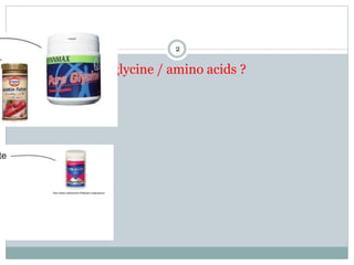 Glycine metabolism and specialised products of amino acids | PPTX
