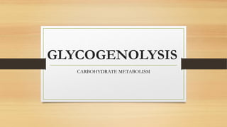 GLYCOGENOLYSIS
CARBOHYDRATE METABOLISM
 