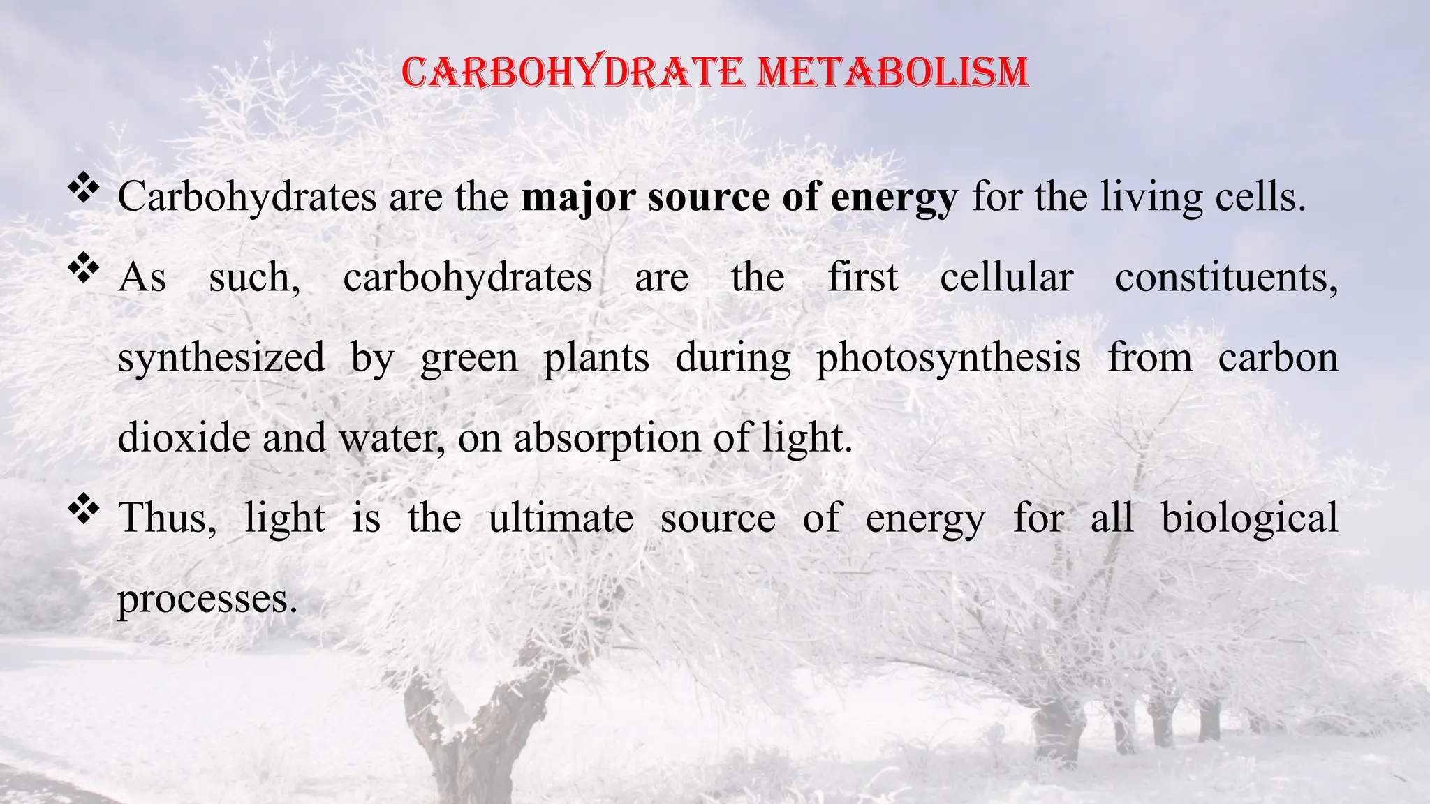 Glycolysis (EmbdenMeyerhof pathway Carbohydrate metabolism) PPT