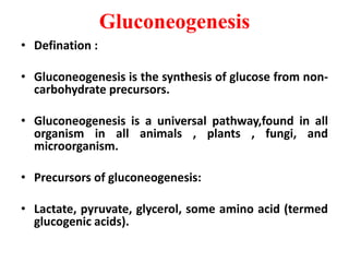 Glycolysis & gluconeogenesis