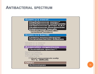 ANTIBACTERIAL SPECTRUM
11
 
