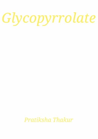 Glycopyrrolate 
