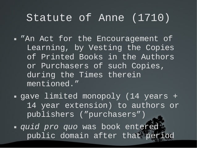 Statute of Anne (1710)