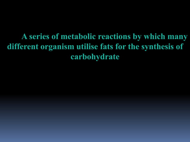 Glyoxylate cycle PATHWAYS REACTION | PPTX