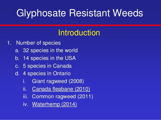 glyphosate resistance