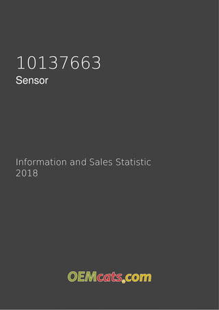 GM 10137663 Sensor Part Sales Statistics and Information | PDF