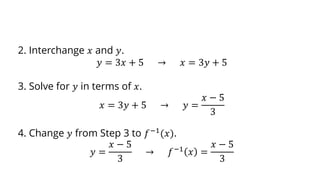 Gen math INVERSE FUNCTION About Grade 11 Sen | PDF