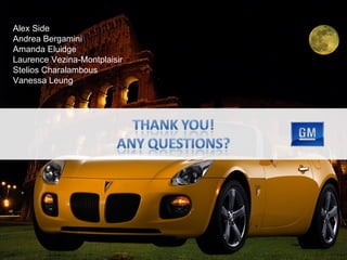 Alex Side Andrea Bergamini Amanda Eluidge Laurence Vezina-Montplaisir Stelios Charalambous Vanessa Leung 