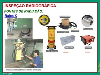 IFCE - 2017
Cícero
Moura
FONTES DE RADIAÇÃO:
Raios X
INSPEÇÃO RADIOGRÁFICA
 