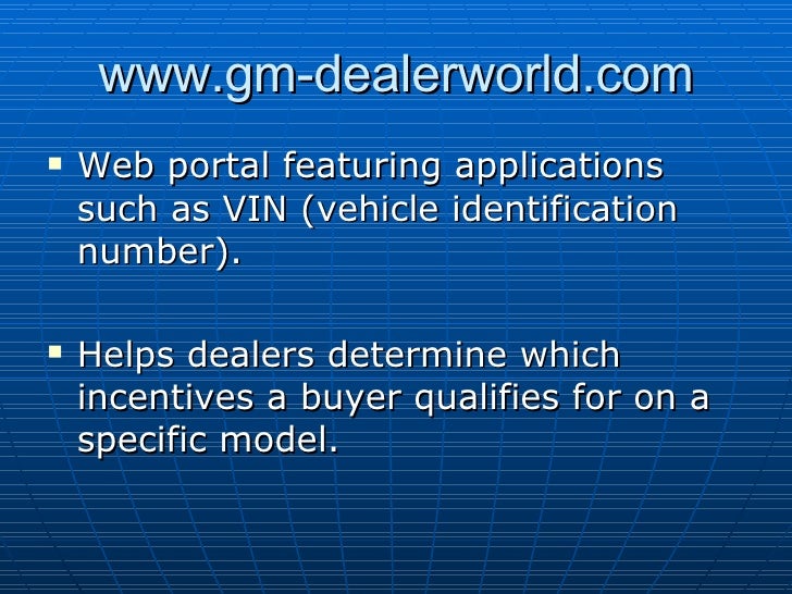 gm dealerworld login