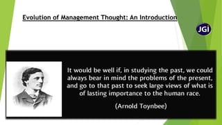 Evolution of Management Thought: An Introduction
 