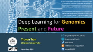 Deep learning for genomics: Present and future | PDF
