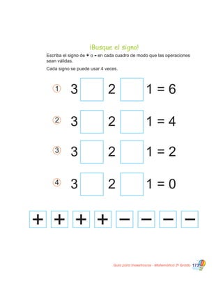 Guía para maestros/as - Matemática 20
Grado 173
 