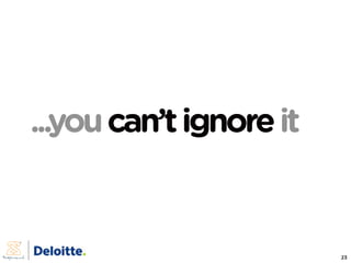 ...you can’t ignore it


                         23
 