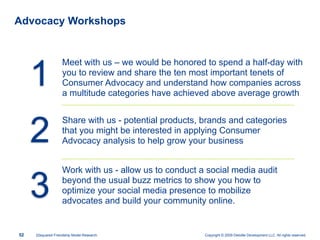 Advocacy Workshops




     1
                    Meet with us – we would be honored to spend a half-day with
            ...