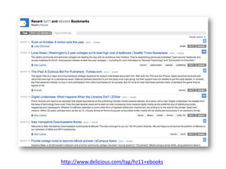 ConclusionsE-Reading in higher education is more about e-studying than e-reading. Evaluate solutions on the entire ecosystem Hardware , e-Reading/Study SoftwareAvailable Content Tablets and portable devices are currently satellites to a PC/Mac base; this will change over time. Constantly poll your students and faculty.Don’t over commit--this is going to be a longer transition than other digital media. 