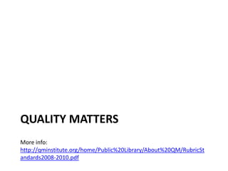 Consistent with the teaching and learning philosophy