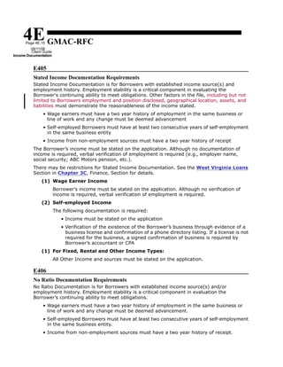 GMAC Mortgage Underwriting Guidelines 9-11-2006