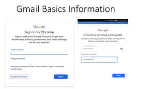 Gmail Basics Information
 